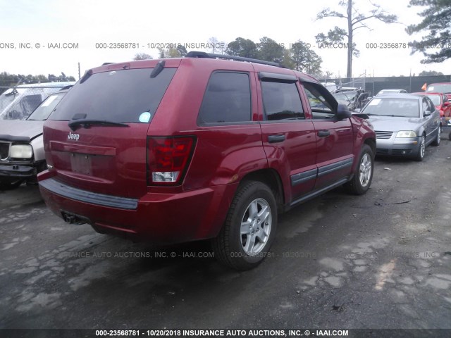 1J4GS48K26C266420 - 2006 JEEP GRAND CHEROKEE LAREDO/COLUMBIA/FREEDOM 红色 照片 4