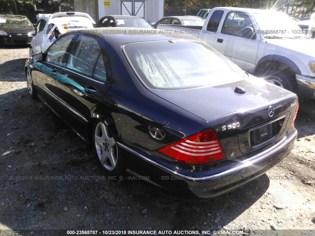 WDBNG84J54A389820 - 2004 MERCEDES-BENZ S 500 4MATIC Navy photo 3