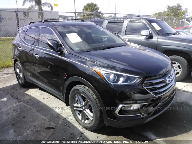 5NMZU3LB5JH055474 - 2018 HYUNDAI SANTA FE SPORT  BLACK photo 1