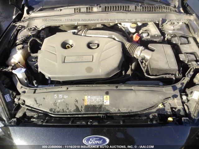 3FA6P0D96ER123944 - 2014 FORD FUSION TITANIUM BLACK photo 10