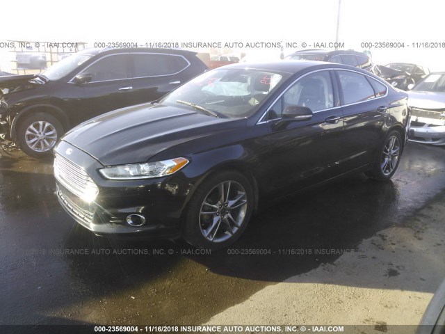 3FA6P0D96ER123944 - 2014 FORD FUSION TITANIUM BLACK photo 2