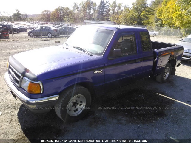 1FTCR14A9VTA11564 - 1997 FORD RANGER SUPER CAB PURPLE photo 2