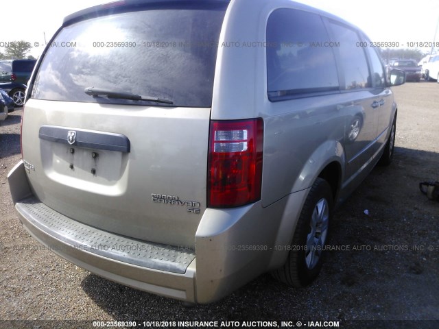 2D8HN44EX9R666093 - 2009 DODGE GRAND CARAVAN SE GOLD photo 4