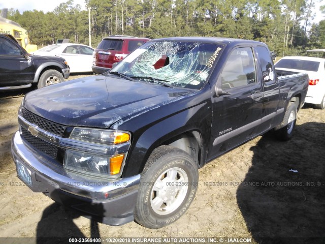 1GCCS196848190111 - 2004 CHEVROLET COLORADO BLACK photo 2