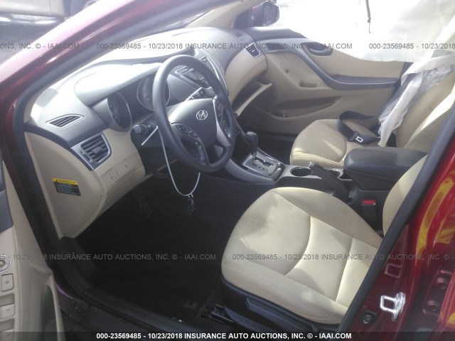 KMHDH4AE3DU590779 - 2013 HYUNDAI ELANTRA GLS/LIMITED RED photo 5