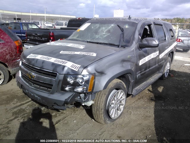 1GNFK13508R277781 - 2008 CHEVROLET TAHOE K1500 HYBRID GRAY photo 2