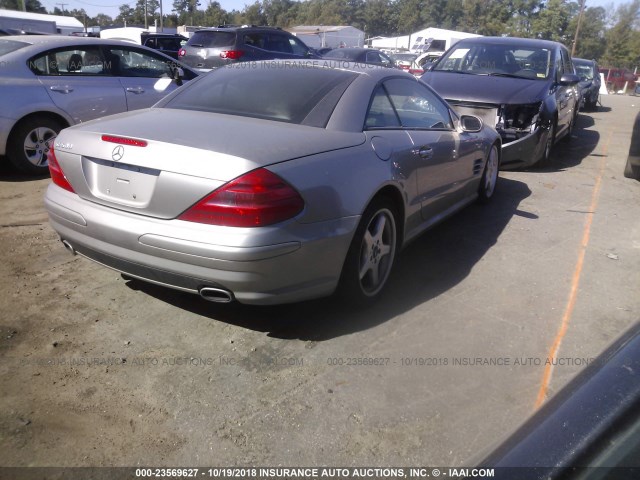 WDBSK75F53F062230 - 2003 MERCEDES-BENZ SL 500R SILVER photo 4