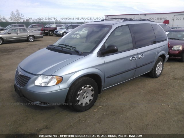 1C4GJ45383B114813 - 2003 CHRYSLER VOYAGER LX BLUE photo 2