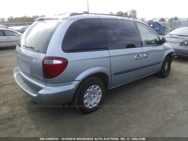 1C4GJ45383B114813 - 2003 CHRYSLER VOYAGER LX BLUE photo 4