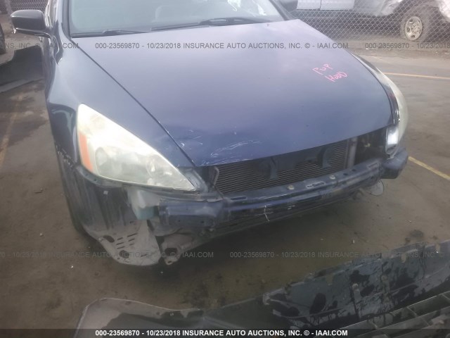 1HGCM56186A015462 - 2006 HONDA ACCORD VALUE BLUE photo 6