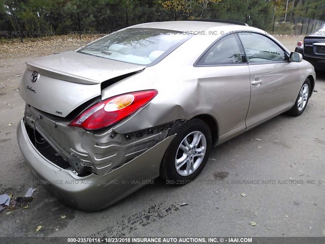 4T1CE38P84U820922 - 2004 TOYOTA CAMRY SOLARA SE/SLE ბეჟი ფოტო 4