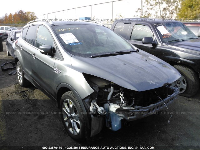 1FMCU9J99EUC31624 - 2014 FORD ESCAPE TITANIUM GRAY photo 1