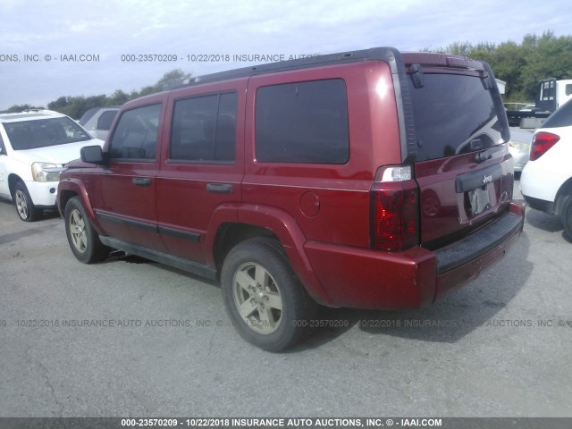 1J8HH48N16C355035 - 2006 JEEP COMMANDER RED photo 3