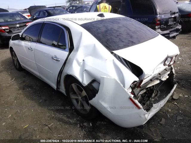 1G1ZC5E07CF274505 - 2012 CHEVROLET MALIBU 1LT WHITE photo 3