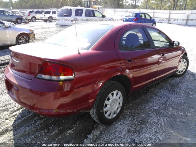 1C3EL46X86N142654 - 2006 CHRYSLER SEBRING RED photo 4