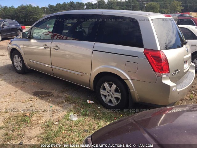 5N1BV28U14N335916 - 2004 NISSAN QUEST TAN photo 3