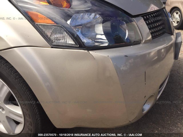 5N1BV28U14N335916 - 2004 NISSAN QUEST TAN photo 6