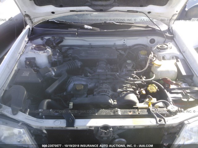JF1SF6553WH701906 - 1998 SUBARU FORESTER S WHITE photo 10