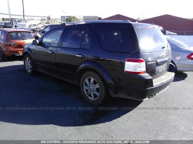 1FMDK06W38GA33239 - 2008 FORD TAURUS X LIMITED BLACK photo 3