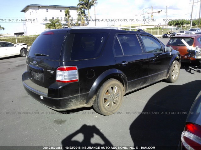 1FMDK06W38GA33239 - 2008 FORD TAURUS X LIMITED BLACK photo 4