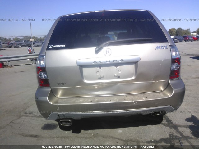 2HNYD18695H534911 - 2005 ACURA MDX TOURING GOLD photo 6