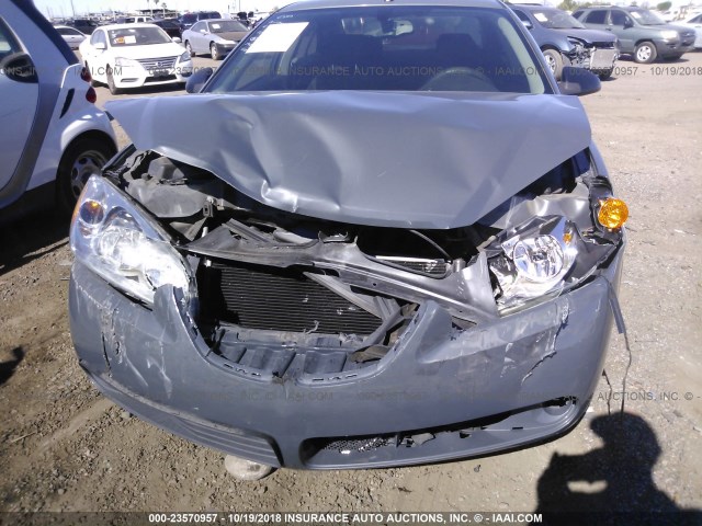 1G2ZF57B284150548 - 2008 PONTIAC G6 VALUE LEADER/BASE GRAY photo 6