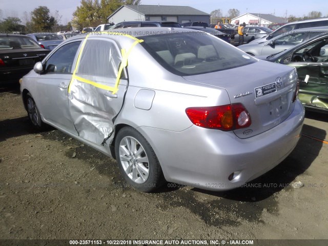 JTDBL40E29J004111 - 2009 TOYOTA COROLLA LE/XLE SILVER photo 3