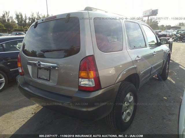 4F2YU091X1KM67354 - 2001 MAZDA TRIBUTE LX/ES BEIGE photo 4