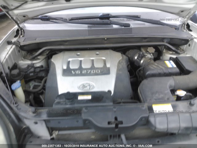 KM8JN72D86U444559 - 2006 HYUNDAI TUCSON GLS/LIMITED GRAY photo 10