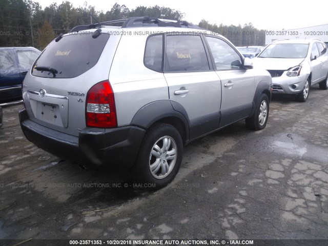 KM8JN72D86U444559 - 2006 HYUNDAI TUCSON GLS/LIMITED GRAY photo 4