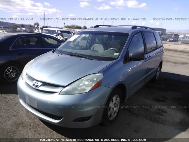 5TDZA23C06S437816 - 2006 TOYOTA SIENNA CE/LE BLUE photo 2