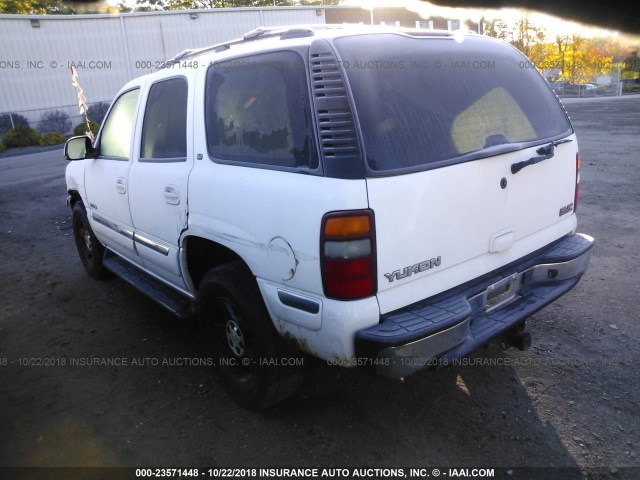 1GKEK13Z82R188298 - 2002 GMC YUKON WHITE photo 3