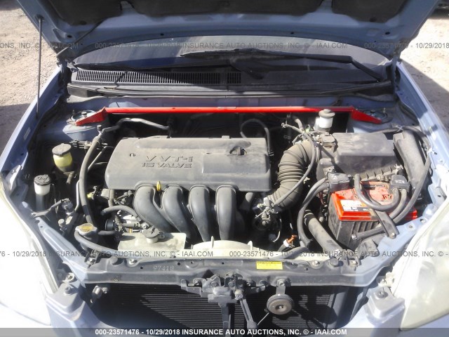 2T1KR32E23C093736 - 2003 TOYOTA COROLLA MATRIX XR BLUE photo 10