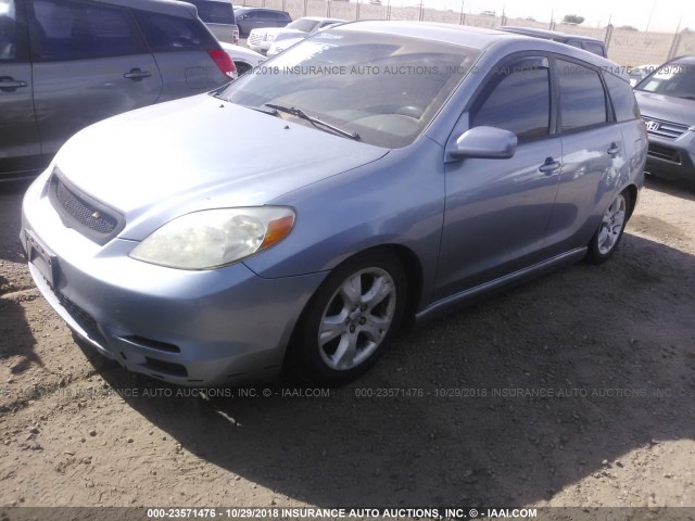 2T1KR32E23C093736 - 2003 TOYOTA COROLLA MATRIX XR BLUE photo 2
