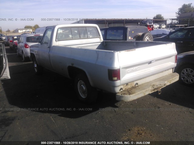 1GTEK14LXEJ526230 - 1984 GMC K1500 SILVER photo 3