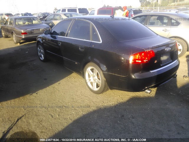 WAUDF78E78A073877 - 2008 AUDI A4 2.0T QUATTRO BLACK photo 3