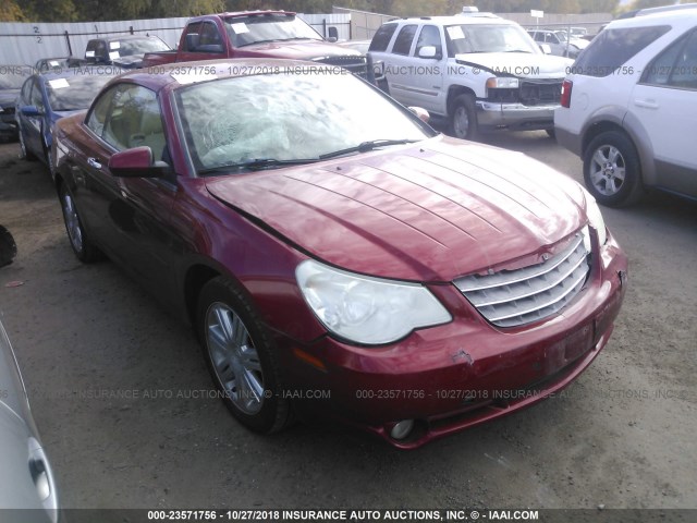 1C3LC65M98N221005 - 2008 CHRYSLER SEBRING LIMITED RED photo 1