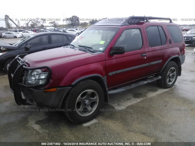 5N1MD28Y62C571775 - 2002 NISSAN XTERRA SE/SC RED photo 2