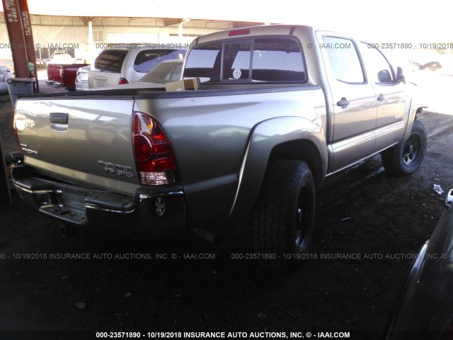 5TEJU62N15Z024514 - 2005 TOYOTA TACOMA DOUBLE CAB PRERUNNER GOLD photo 4
