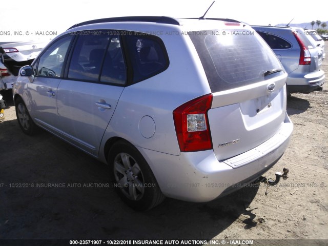 KNAFG525487146851 - 2008 KIA RONDO LX/EX SILVER photo 3