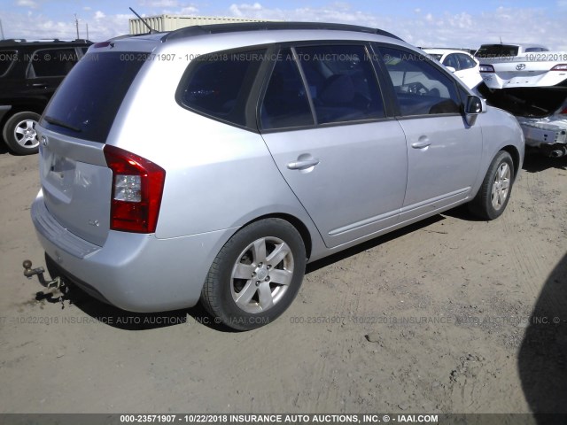 KNAFG525487146851 - 2008 KIA RONDO LX/EX SILVER photo 4