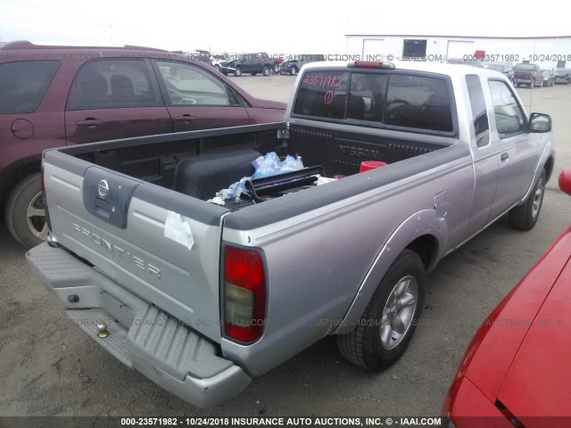 1N6DD26T34C451864 - 2004 NISSAN FRONTIER KING CAB XE SILVER photo 4
