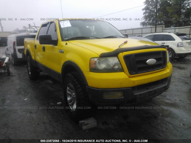 1FTPW14574KB84579 - 2004 FORD F150 SUPERCREW YELLOW photo 1