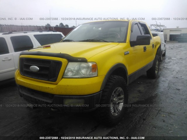 1FTPW14574KB84579 - 2004 FORD F150 SUPERCREW YELLOW photo 2