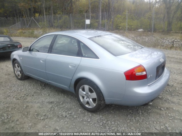 WAULT64B02N027611 - 2002 AUDI A6 3.0 QUATTRO BLUE photo 3