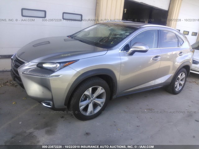 JTJBARBZ5H2122050 - 2017 LEXUS NX 200T/BASE/F SPORT SILVER photo 2