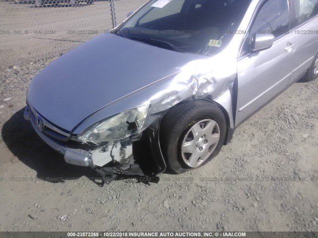 1HGCM56406A077903 - 2006 HONDA ACCORD LX SILVER photo 6