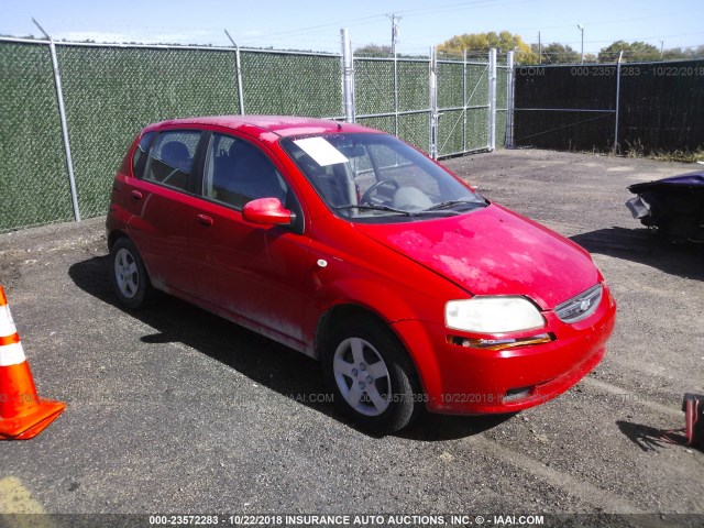 KL1TD62655B495207 - 2005 CHEVROLET AVEO LS RED photo 1