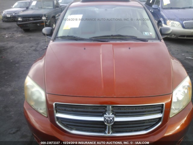 1B3HB78K77D243420 - 2007 DODGE CALIBER R/T ORANGE photo 6