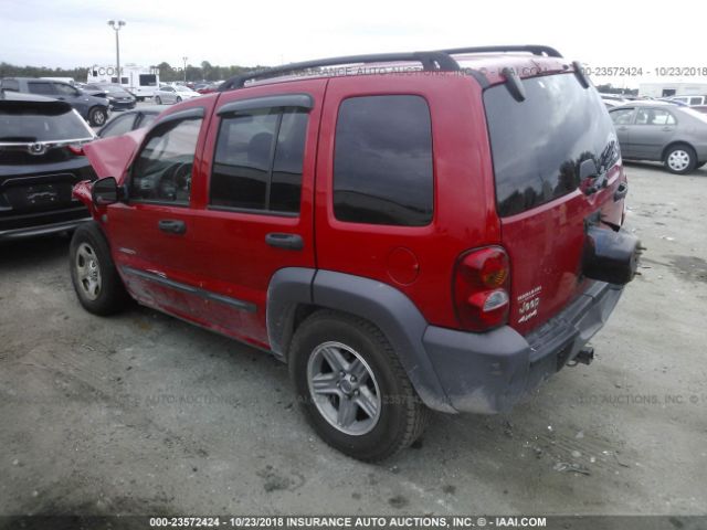 1J4GL48K14W167628 - 2004 JEEP LIBERTY SPORT RED photo 3